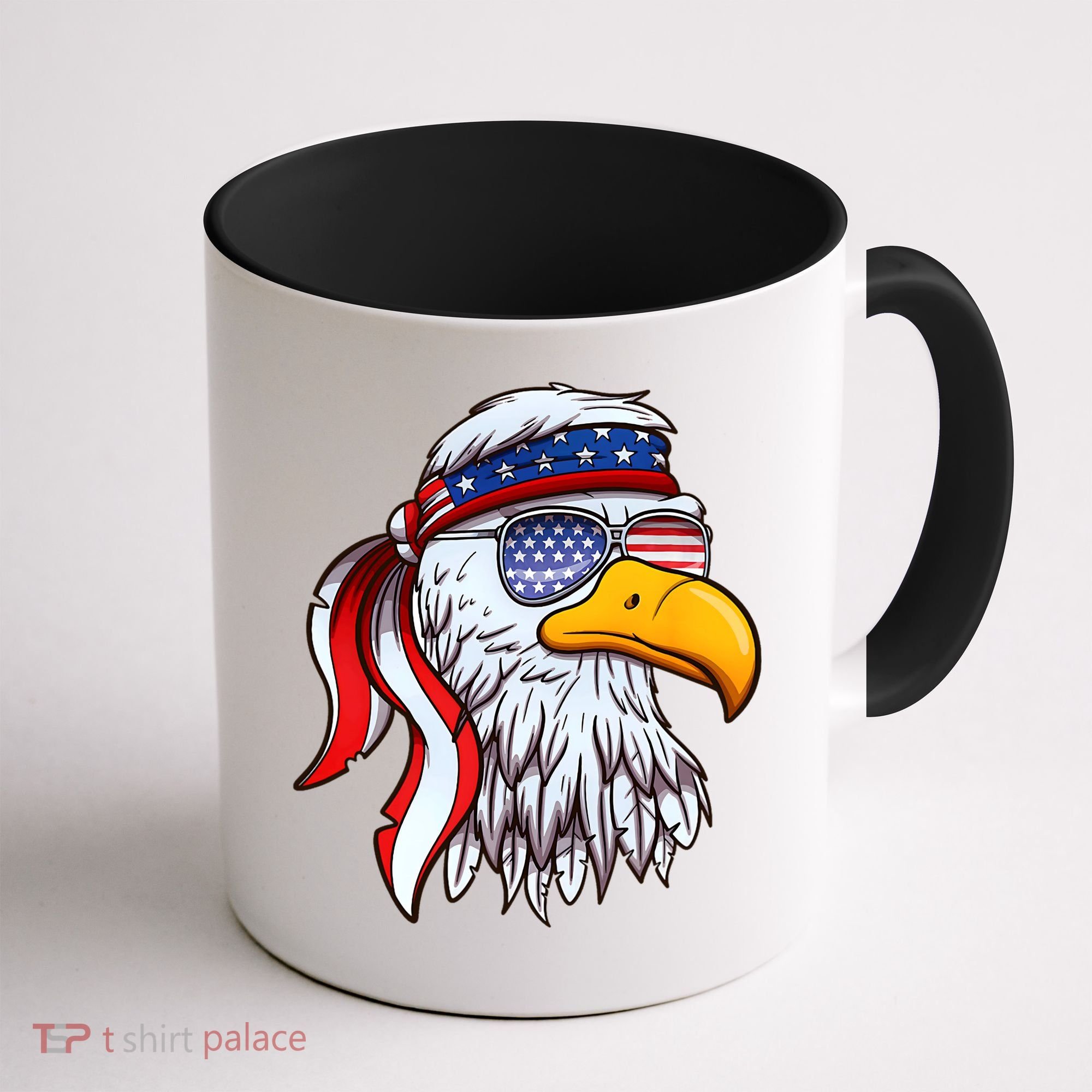 Patriotic Bald Eagle Mullet USA American Flag 4th Of July Coffee Mug