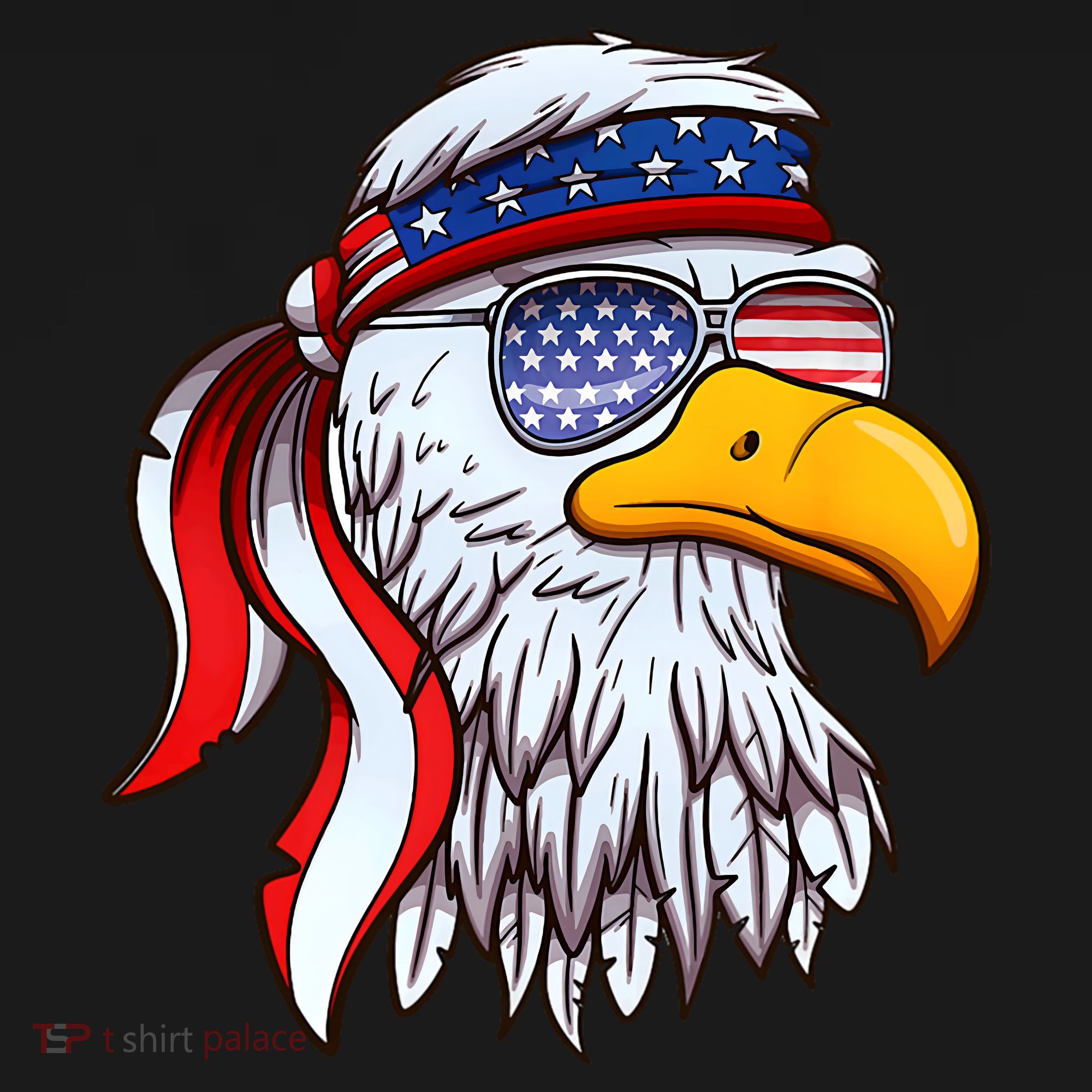 Patriotic Bald Eagle Mullet USA American Flag 4th Of July Women's Hoodie