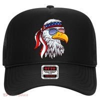 Patriotic Bald Eagle Mullet USA American Flag 4th Of July Hat thumb 0