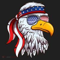 Patriotic Bald Eagle Mullet USA American Flag 4th Of July Hat thumb 2