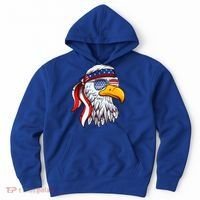 Patriotic Bald Eagle Mullet USA American Flag 4th Of July Hoodie thumb 0