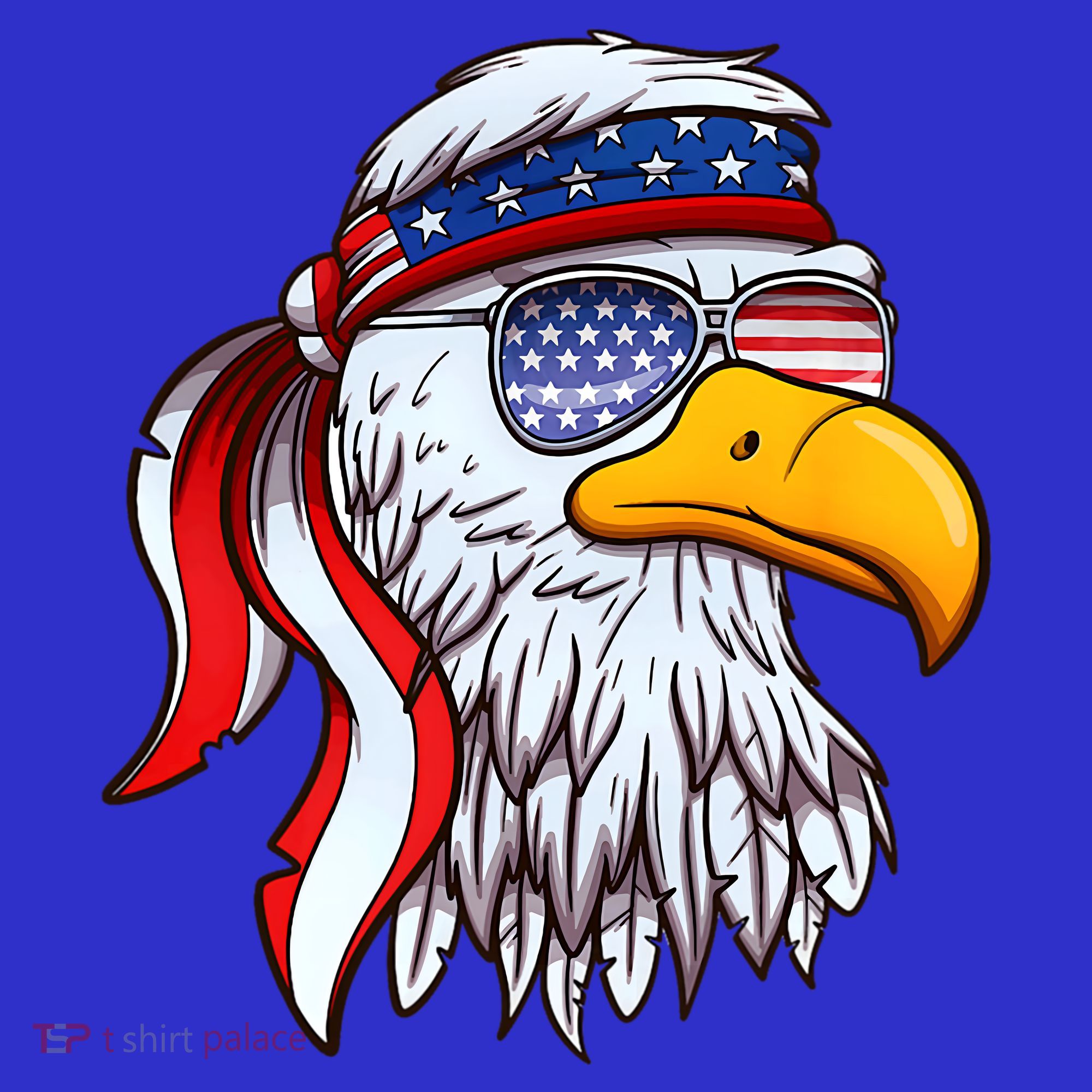 Patriotic Bald Eagle Mullet USA American Flag 4th Of July Long Sleeve Shirt