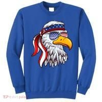 Patriotic Bald Eagle Mullet USA American Flag 4th Of July Sweatshirt thumb 0