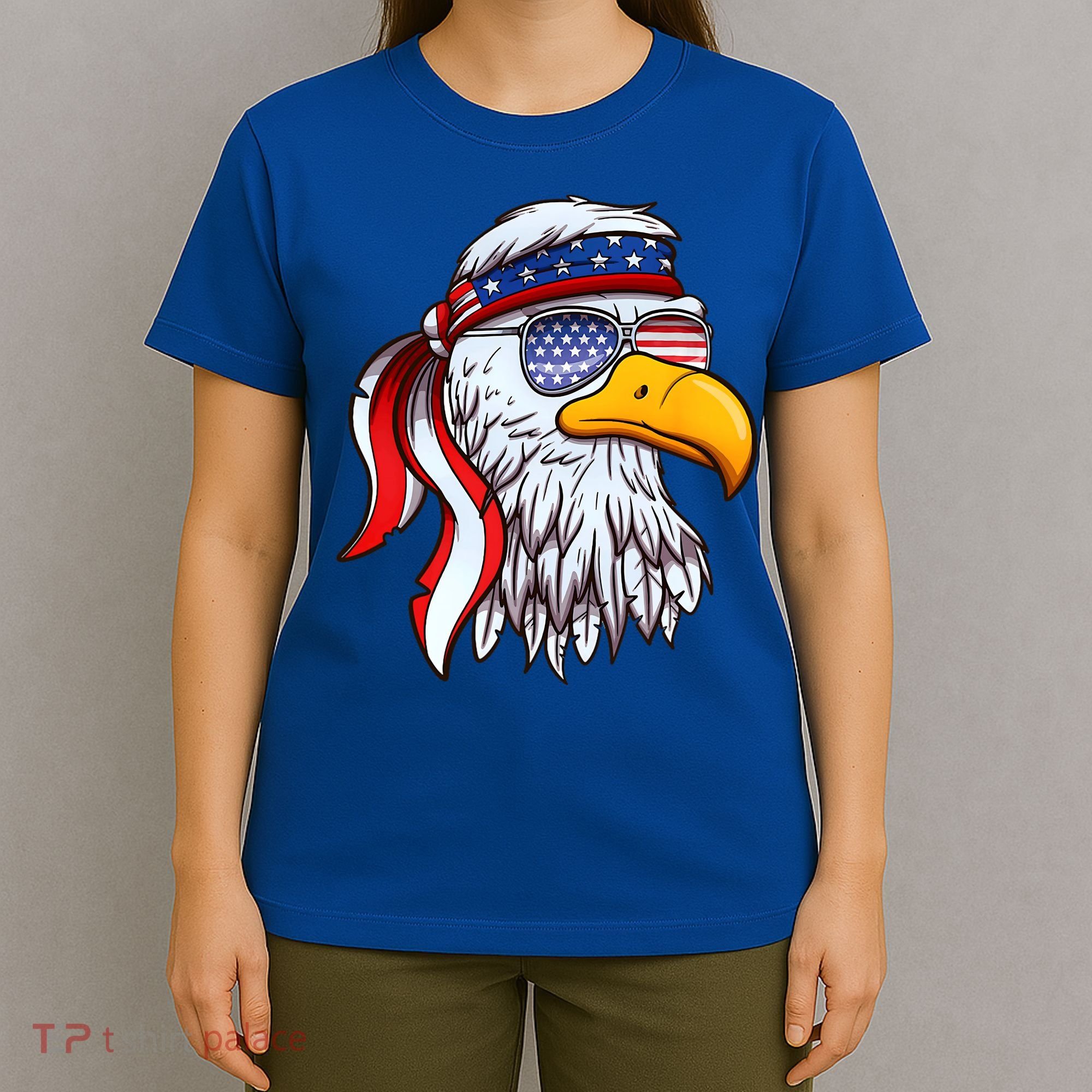 Patriotic Bald Eagle Mullet USA American Flag 4th Of July T-Shirt
