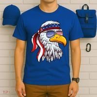 Patriotic Bald Eagle Mullet USA American Flag 4th Of July T-Shirt thumb 6