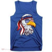 Patriotic Bald Eagle Mullet USA American Flag 4th Of July Tank Top thumb 0