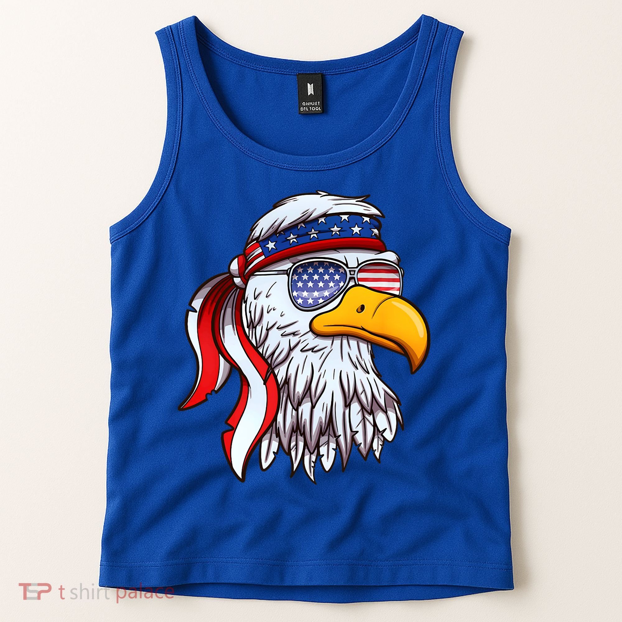 Patriotic Bald Eagle Mullet USA American Flag 4th Of July Tank Top