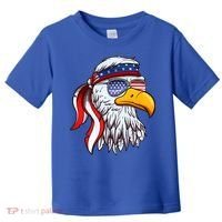 Patriotic Bald Eagle Mullet USA American Flag 4th Of July Toddler T-Shirt thumb 0