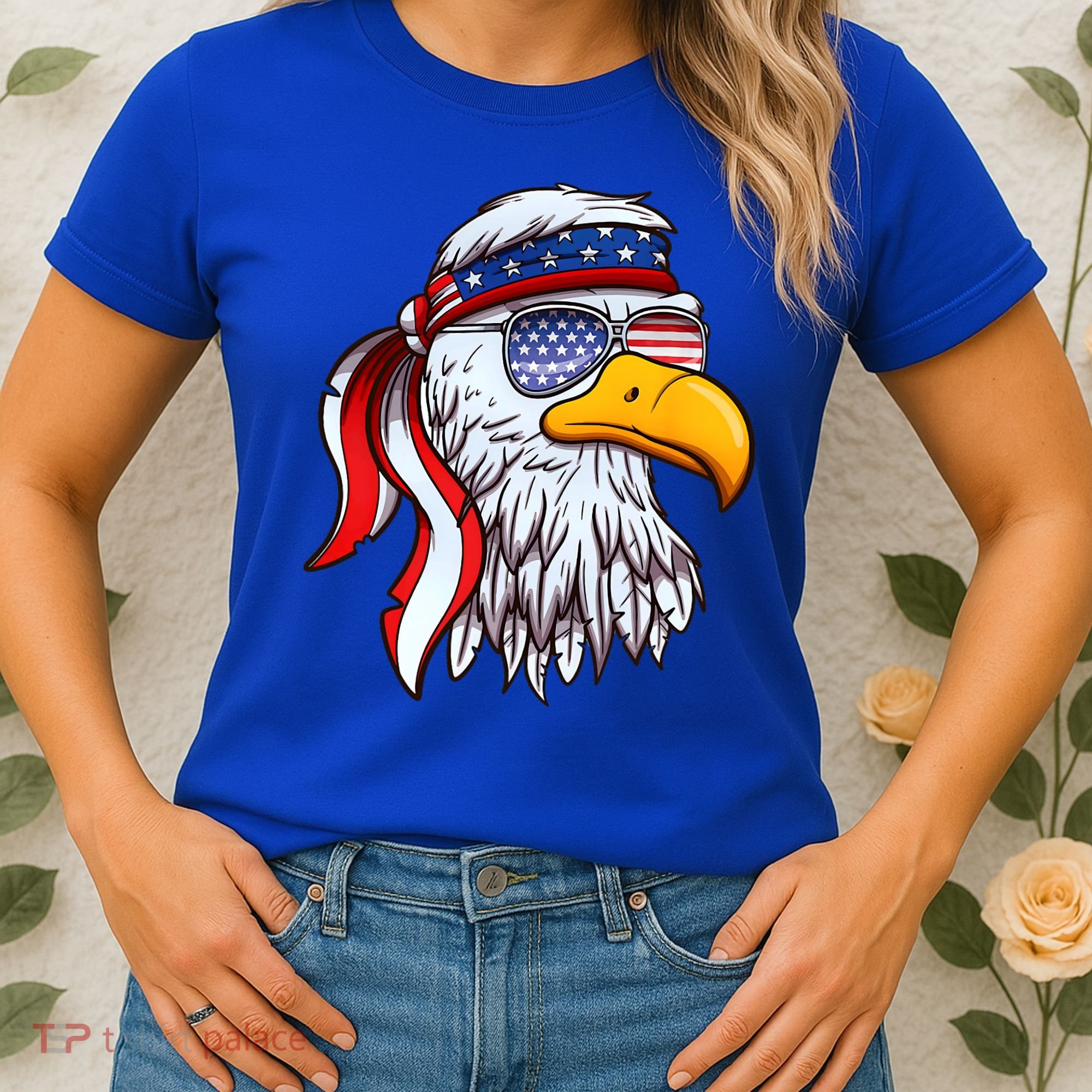 Patriotic Bald Eagle Mullet USA American Flag 4th Of July Women's T-Shirt