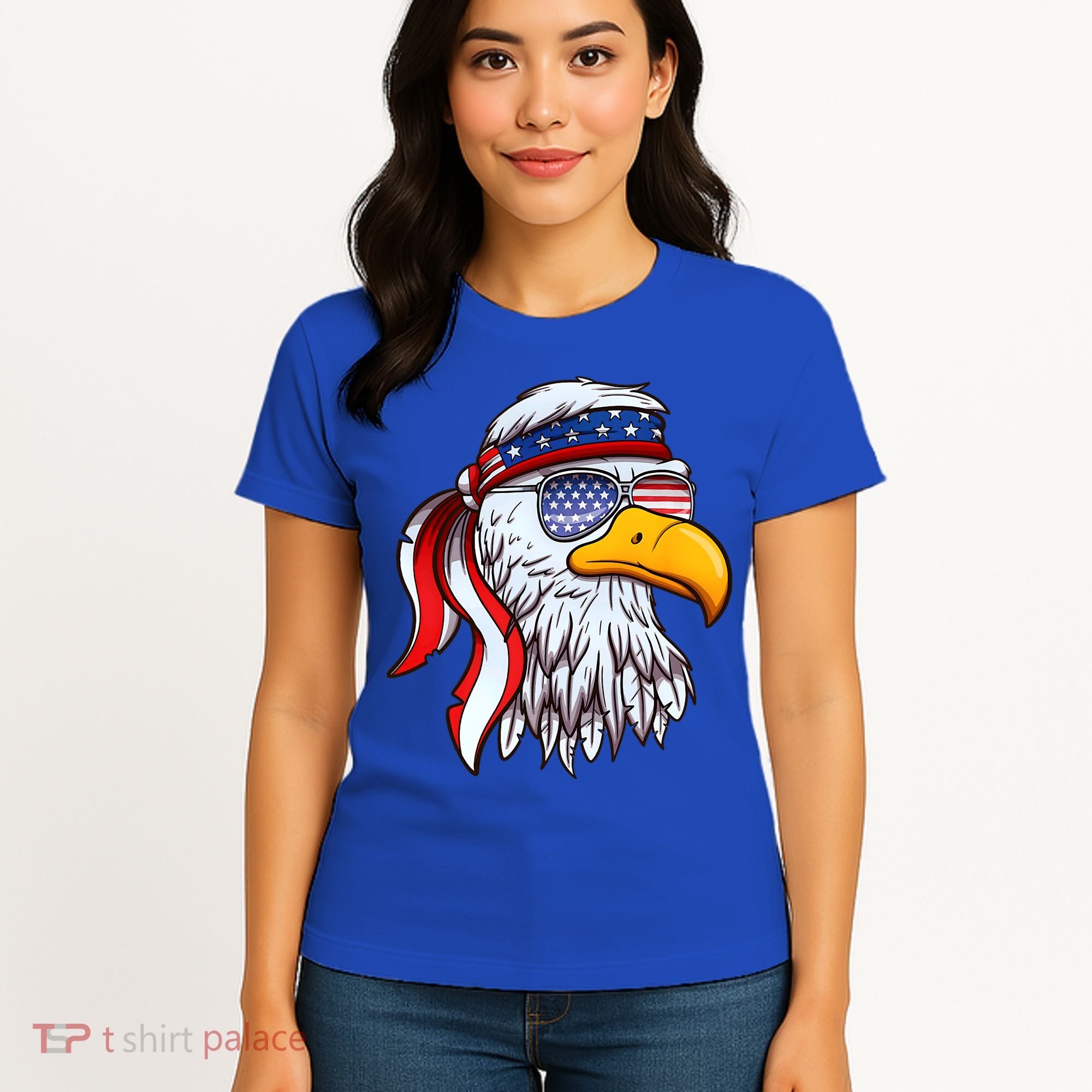 Patriotic Bald Eagle Mullet USA American Flag 4th Of July Women's T-Shirt