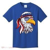 Patriotic Bald Eagle Mullet USA American Flag 4th Of July Kids T-Shirt thumb 0