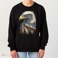 Patriotic Bald Eagle 4th Of July Usa American Flag Women's Sweatshirt thumb 0