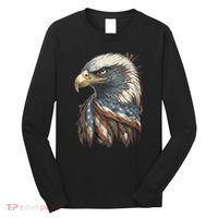 Patriotic Bald Eagle 4th Of July Usa American Flag Long Sleeve Shirt thumb 0