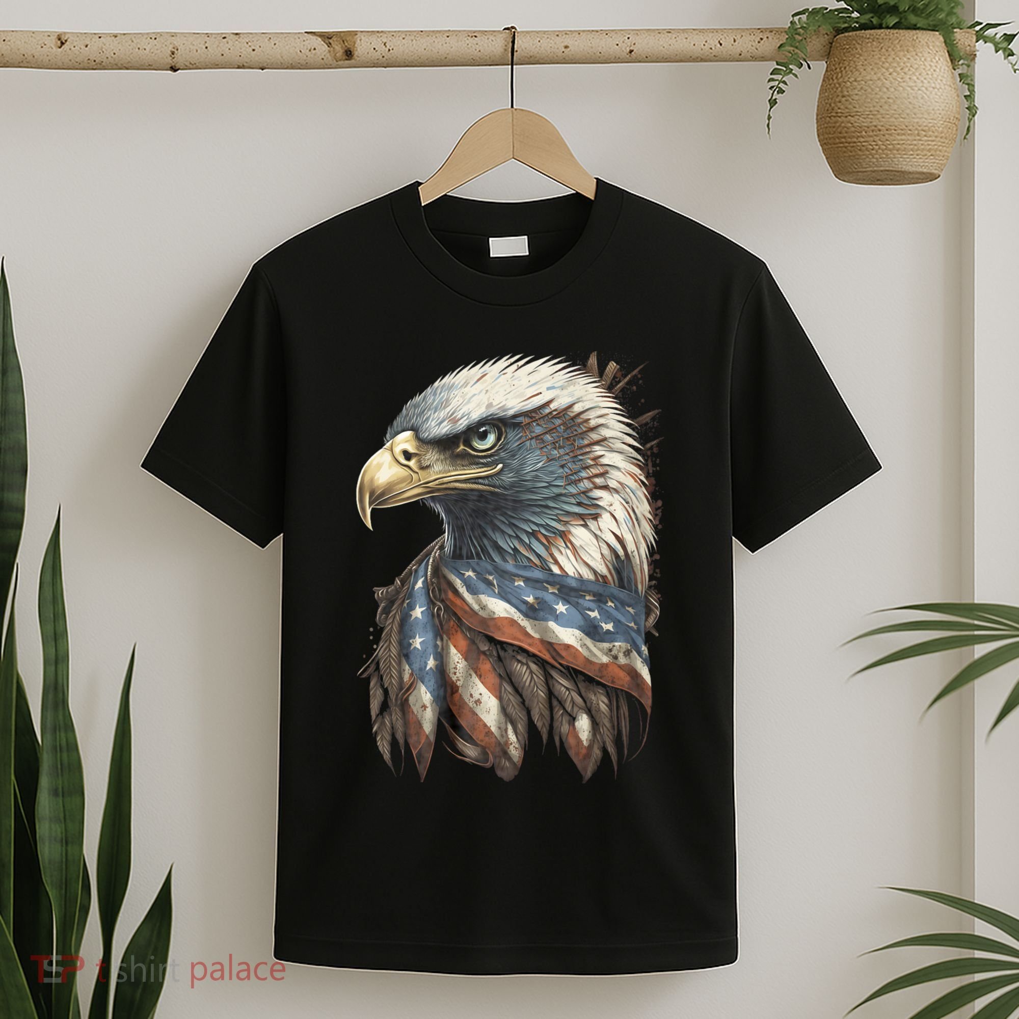 Patriotic Bald Eagle 4th Of July Usa American Flag T-Shirt