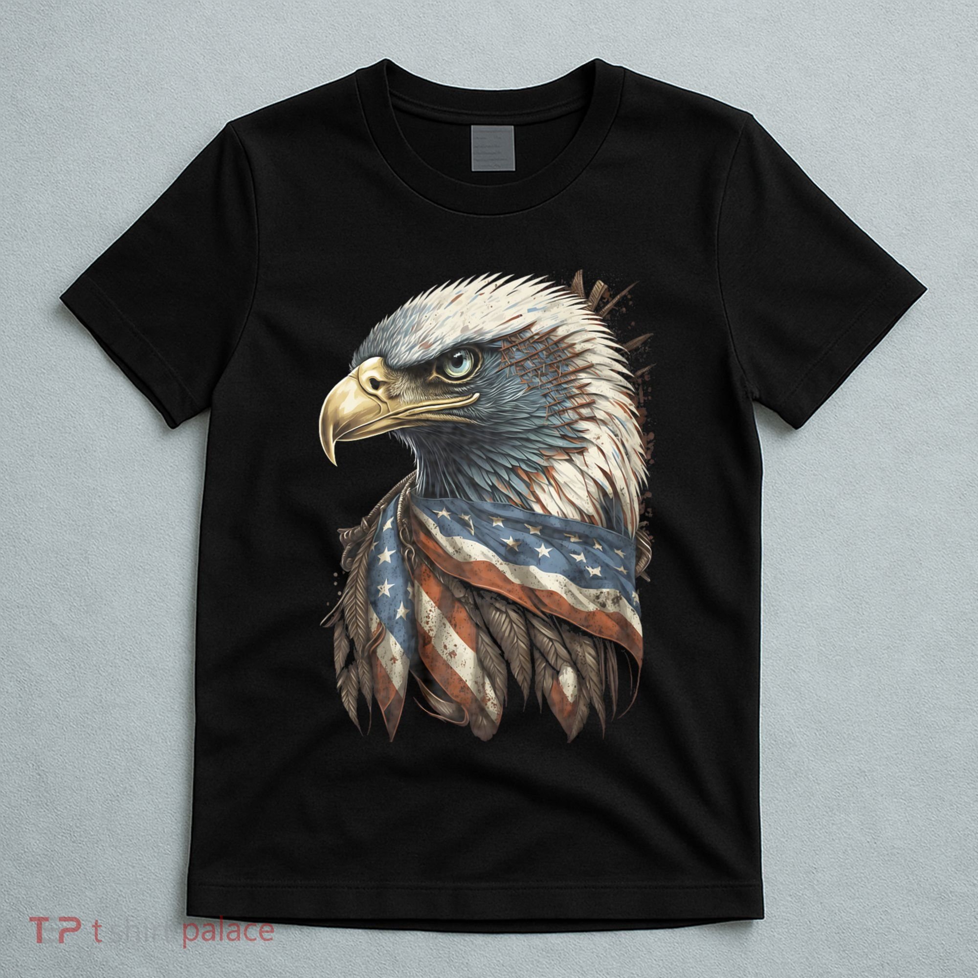 Patriotic Bald Eagle 4th Of July Usa American Flag T-Shirt