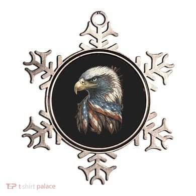 Patriotic Bald Eagle 4th Of July Usa American Flag Ornament