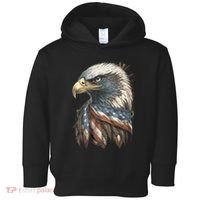 Patriotic Bald Eagle 4th Of July Usa American Flag Toddler Hoodie thumb 0