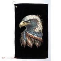 Patriotic Bald Eagle 4th Of July Usa American Flag Golf Towel thumb 0