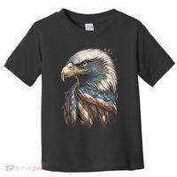 Patriotic Bald Eagle 4th Of July Usa American Flag Toddler T-Shirt thumb 0