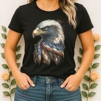 Patriotic Bald Eagle 4th Of July Usa American Flag Women's T-Shirt thumb 2