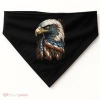 Patriotic Bald Eagle 4th Of July Men USA American Flag USA-Made Doggie Bandana thumb 0