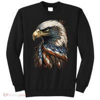 Patriotic Bald Eagle 4th Of July Men USA American Flag Sweatshirt thumb 0