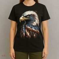 Patriotic Bald Eagle 4th Of July Men USA American Flag T-Shirt thumb 4