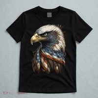 Patriotic Bald Eagle 4th Of July Men USA American Flag T-Shirt thumb 5
