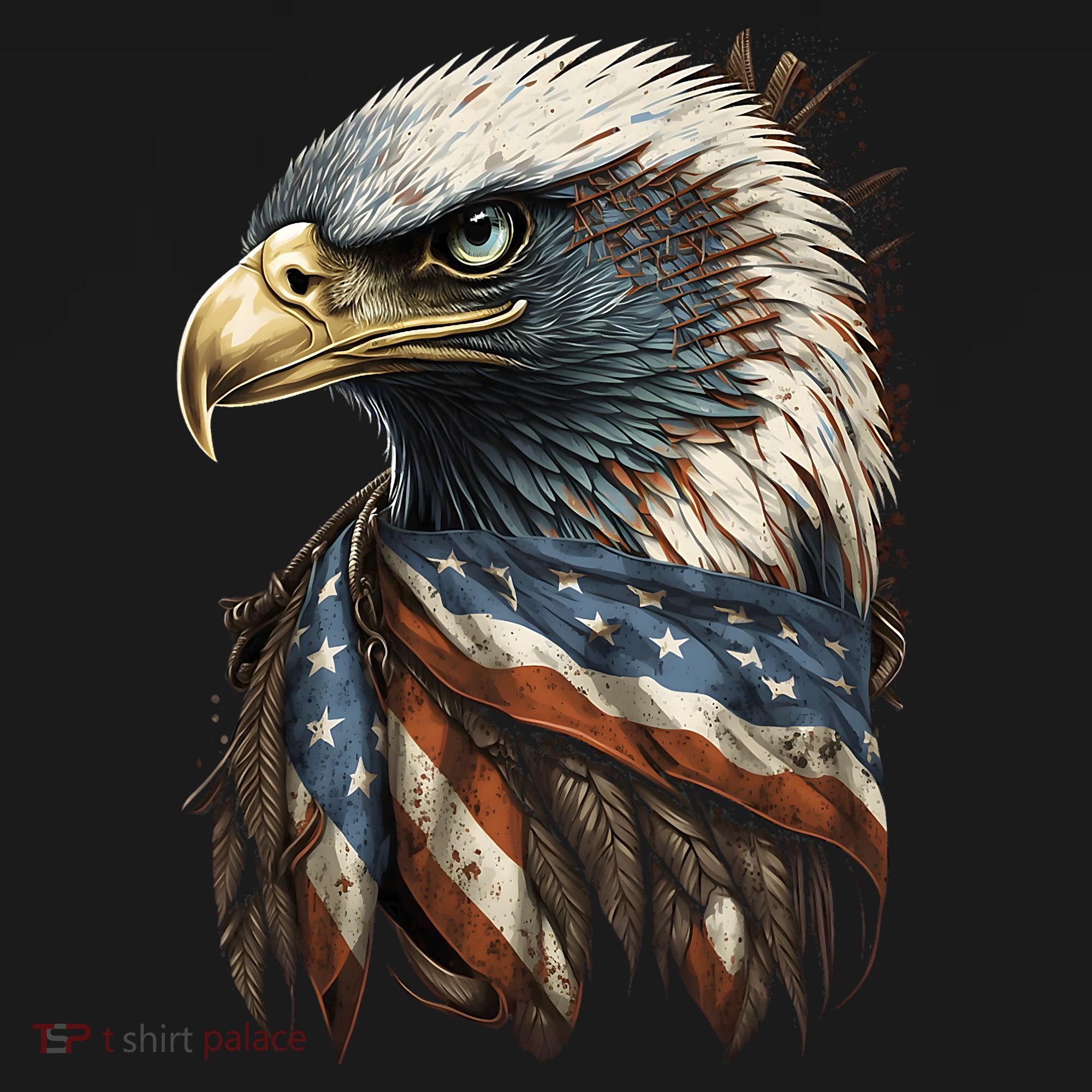 Patriotic Bald Eagle 4th Of July Men USA American Flag Women's Tank Top