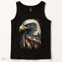 Patriotic Bald Eagle 4th Of July Men USA American Flag Tank Top thumb 2