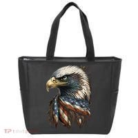 Patriotic Bald Eagle 4th Of July Men USA American Flag Tote Bag thumb 0