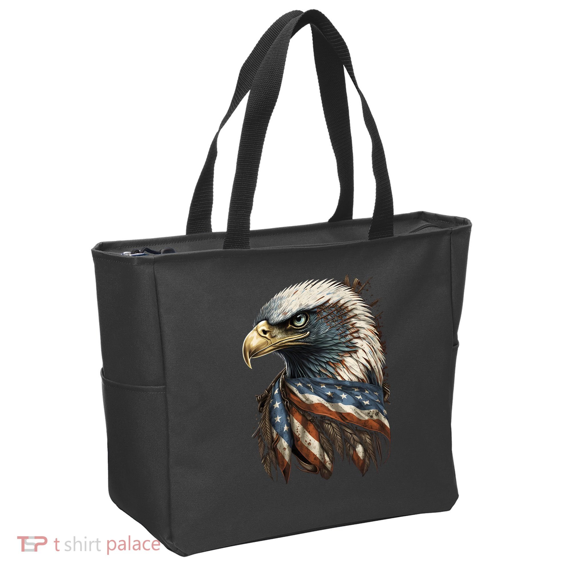 Patriotic Bald Eagle 4th Of July Men USA American Flag Tote Bag