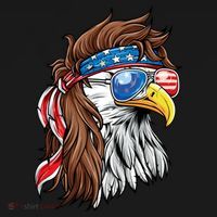 Patriotic Bald Eagle Mullet USA American Flag 4th Of July Apron thumb 3