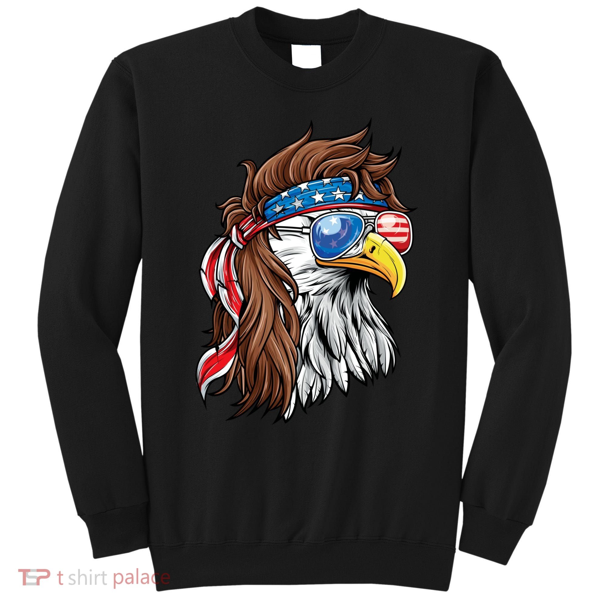Patriotic Bald Eagle Mullet USA American Flag 4th Of July Sweatshirt