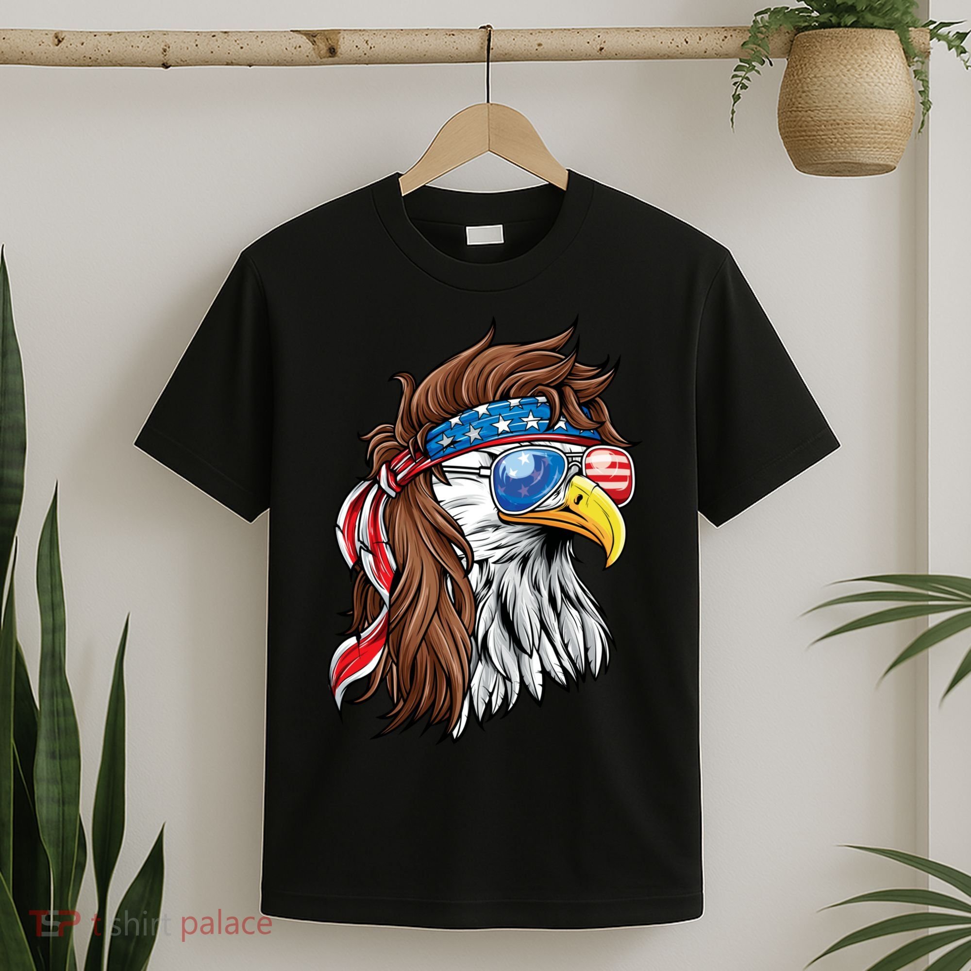 Patriotic Bald Eagle Mullet USA American Flag 4th Of July T-Shirt