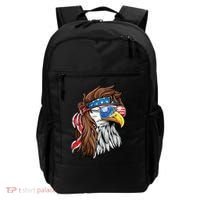 Patriotic Bald Eagle Mullet USA American Flag 4th Of July Backpack thumb 0