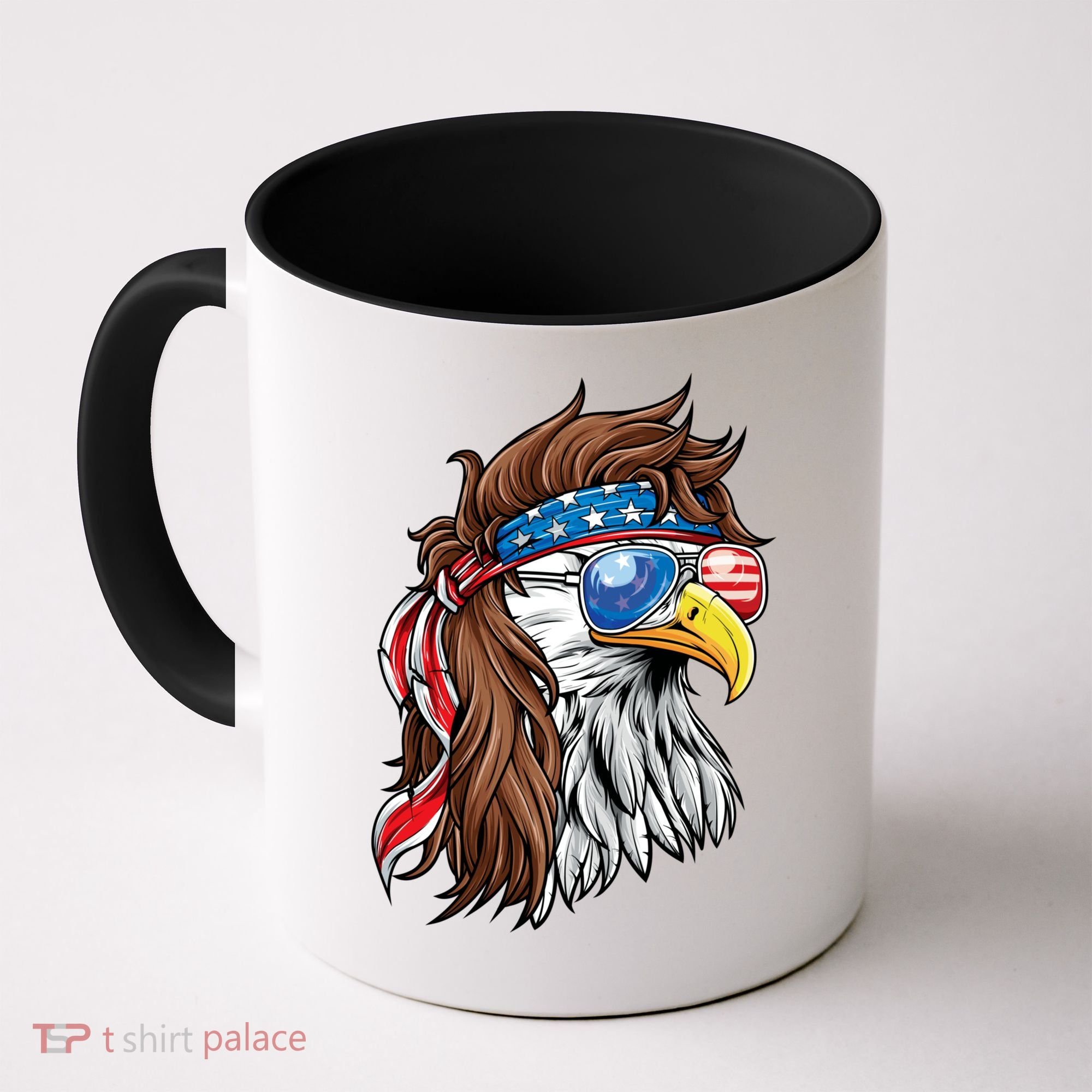 Patriotic Bald Eagle Mullet USA American Flag 4th Of July Coffee Mug