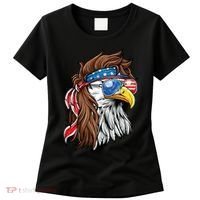 Patriotic Bald Eagle Mullet USA American Flag 4th Of July Women's T-Shirt thumb 0
