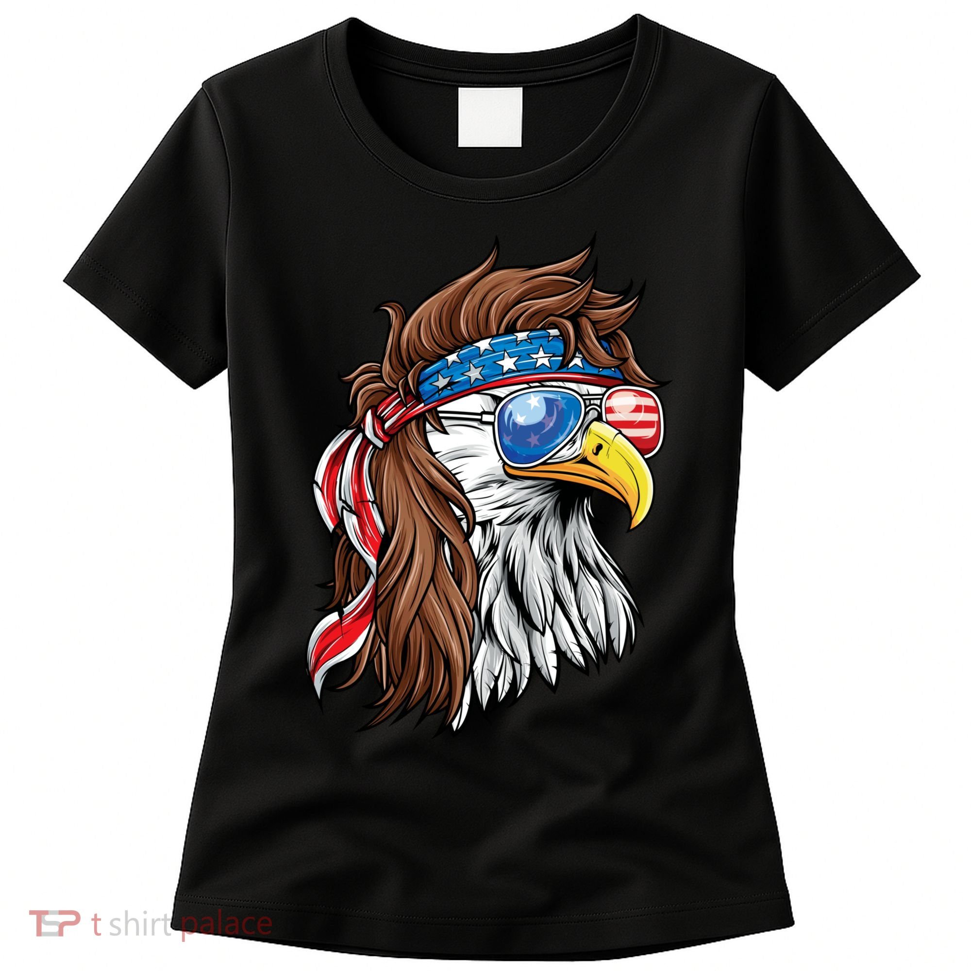 Patriotic Bald Eagle Mullet USA American Flag 4th Of July Women's T-Shirt