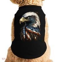 Patriotic Bald Eagle 4th Of July USA American Flag Doggie Tank thumb 0