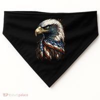 Patriotic Bald Eagle 4th Of July USA American Flag USA-Made Doggie Bandana thumb 0