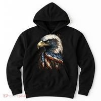 Patriotic Bald Eagle 4th Of July USA American Flag Hoodie thumb 0