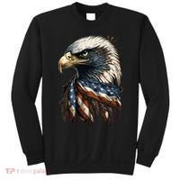 Patriotic Bald Eagle 4th Of July USA American Flag Sweatshirt thumb 0
