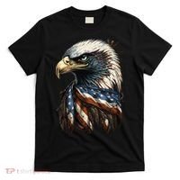 Patriotic Bald Eagle 4th Of July USA American Flag T-Shirt thumb 0