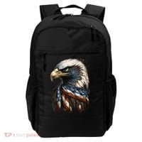 Patriotic Bald Eagle 4th Of July USA American Flag Backpack thumb 0