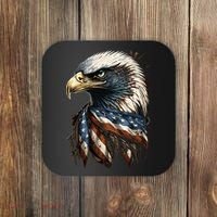 Patriotic Bald Eagle 4th Of July USA American Flag Coaster thumb 0