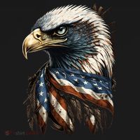 Patriotic Bald Eagle 4th Of July USA American Flag Women's Hoodie thumb 2