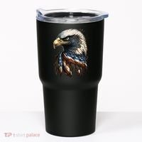 Patriotic Bald Eagle 4th Of July USA American Flag Tumbler thumb 0