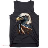 Patriotic Bald Eagle 4th Of July USA American Flag Tank Top thumb 0