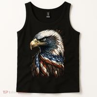 Patriotic Bald Eagle 4th Of July USA American Flag Tank Top thumb 2